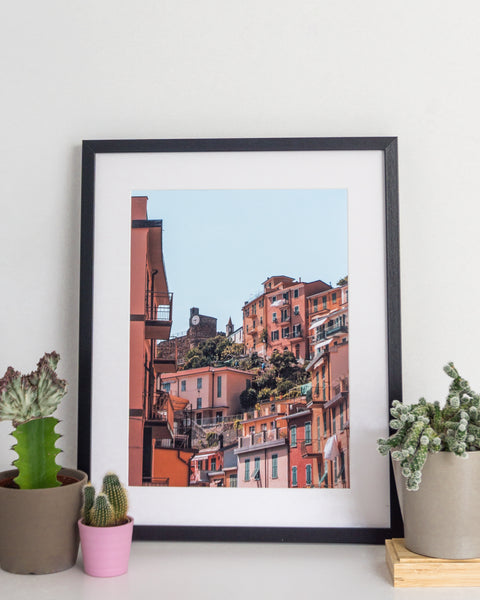 Riomaggiore Poster - Pink Houses